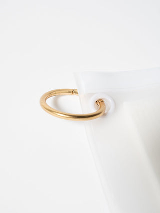 #colour_clear,Wipes Pouch, pictured with the Small Connector Clip in Gold