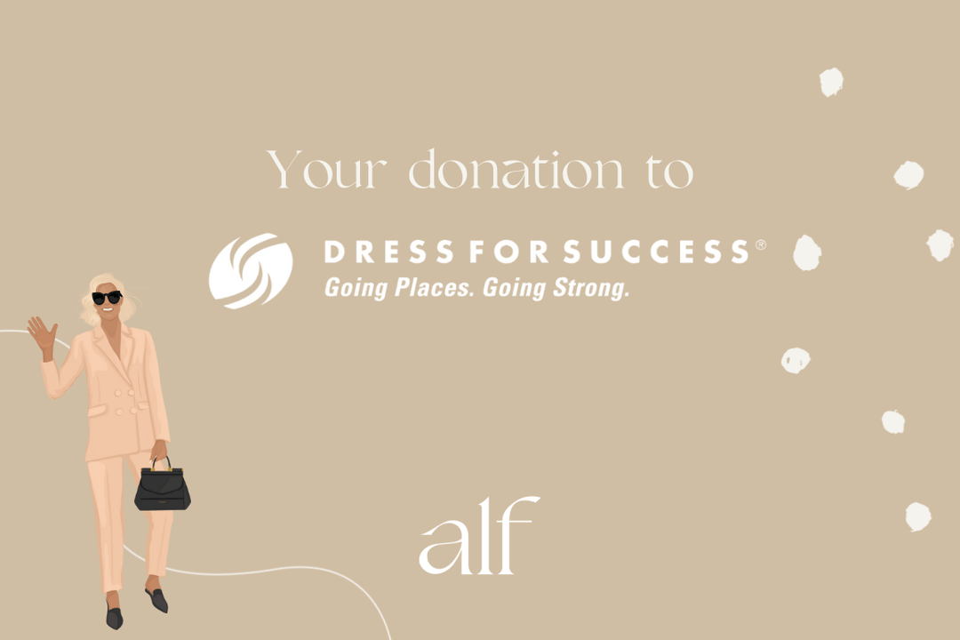Alf Exchange - partnering with Dress for Success - Alf the Label