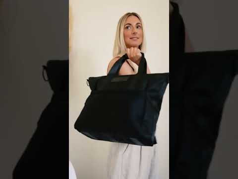 Large black nylon tote bag cheap